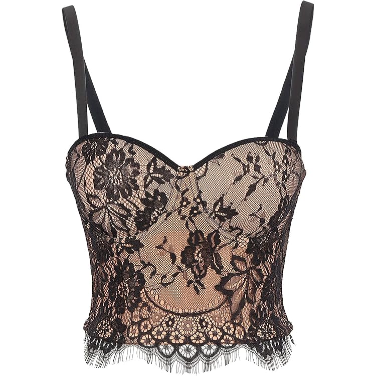 Amazon.com: bslingerie® Madonna Style Metallic Studs Bustier Bra